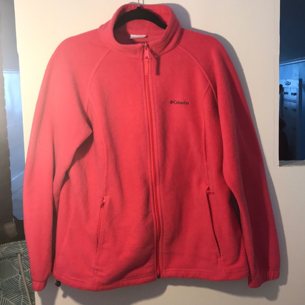 Pink Columbia fleece zip up jacket